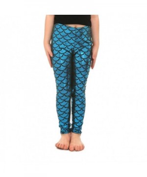 Lesubuy Pattern Mermaid Leggings 5T 12T