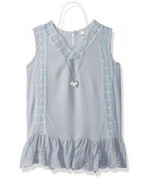 Beautees Girls Solid Sleeveless Lace