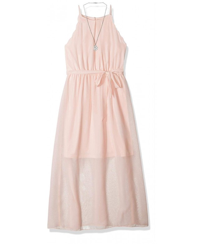 Girls' Big Scalloped Maxi Dress - Blush - CM18N0LN7O2