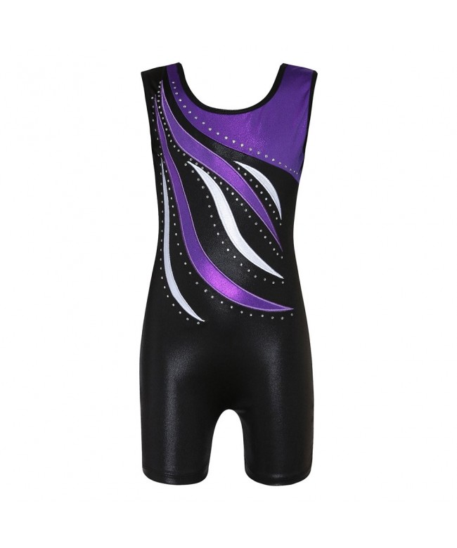 Metallic Athletic Gymnastics Biketards Leotards