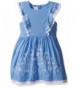 Nannette Girls Emboidered Ruffled Bodice