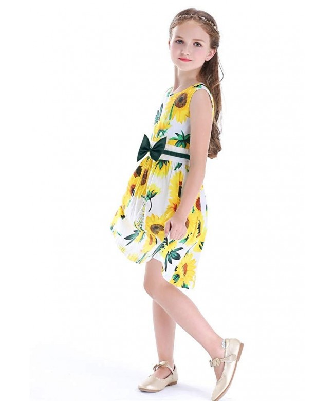 Little Girls Dress Country Flower Casual Dress for Girls - Yellow ...