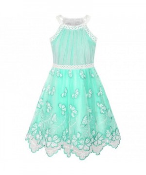 Sunny Fashion Turquoise Butterfly Embroidered