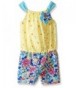 Little Lass Romper Floral Taffeta