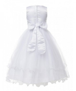 Girls Graceful First Communion Dress (Size 2-16) - White - CU12N0BX36F