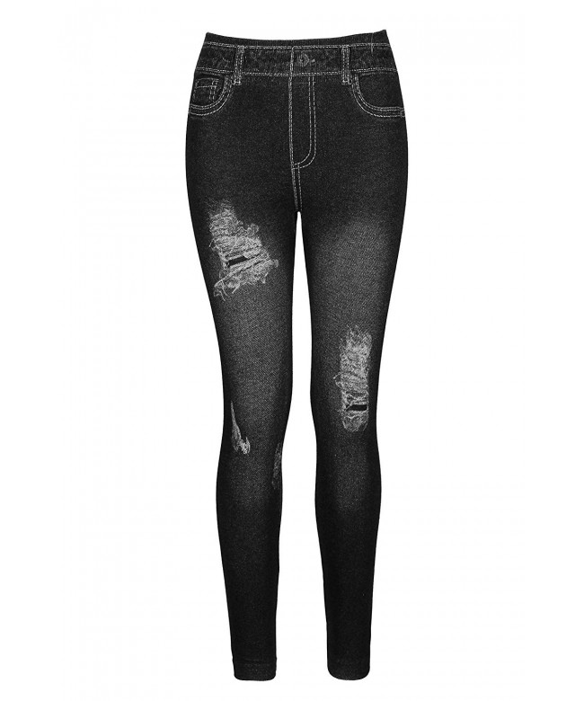 Crush Girl Seamless Denim Legging - Black (580) - CR12N8UPH6Y