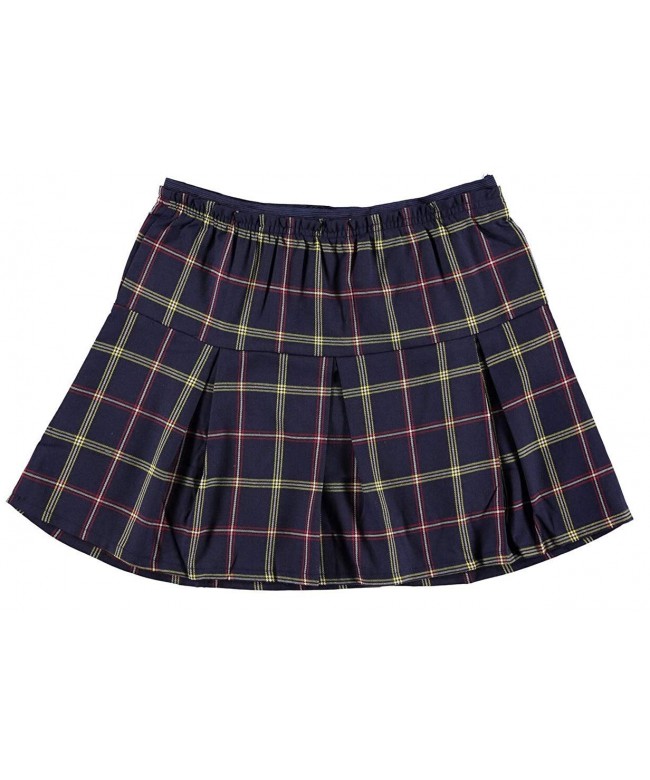 Girls Pleated Plaid Attractive Colors