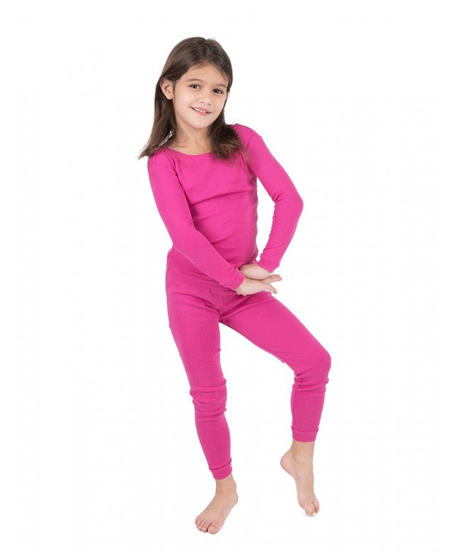 Kids Pajamas Boys & Girls Solid Colors 2 Piece Pajama Set 100% Cotton ...
