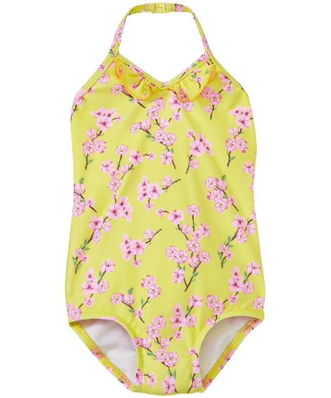 Girls' Blossom Swimsuit - Yellow - C5120EKLYSJ