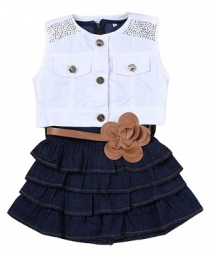 Little Girls Fashion White Pleated