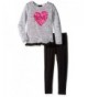 Youngland Girls Sweater Ruffled Leggings