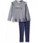 DKNY Girls Ruffle T Shirt Legging