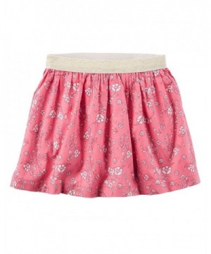 Carters Girls Floral Metallic Skirt