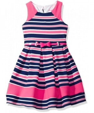 Nannette Girls Printed Colorblock Detail