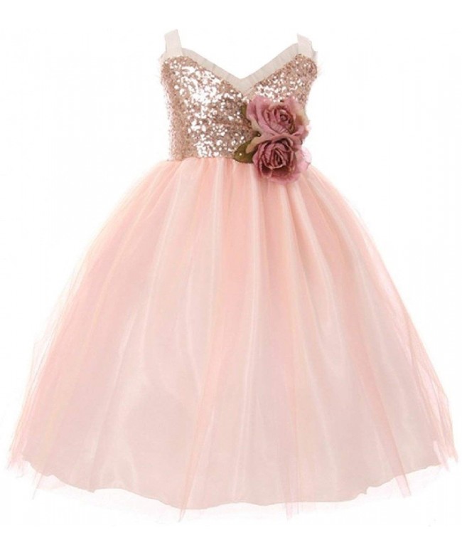 Sequins Ruffle Layered Pageant Flower