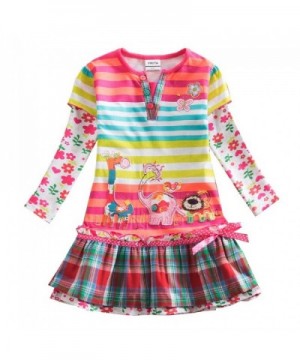 VIKITA Cartoon Flower Cotton Dresses