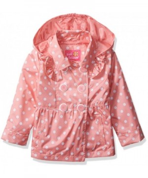 Pink Platinum Toddler Ruffled Trench