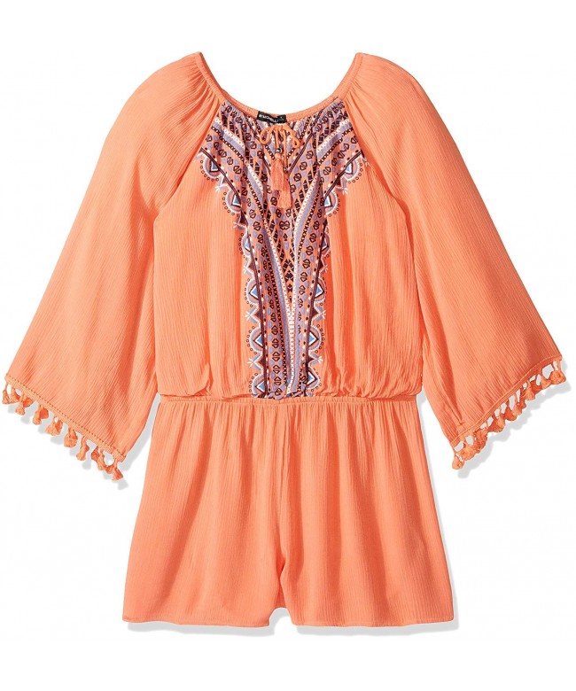 My Michelle Sleeve Romper Embroidered