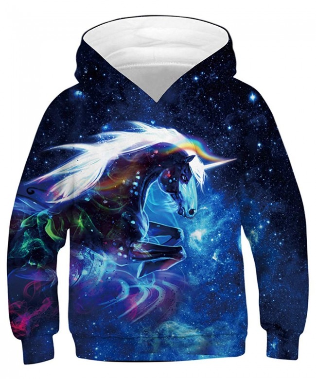 NAYINLAN Rainbow Unicorn Pullover Sweatshirt