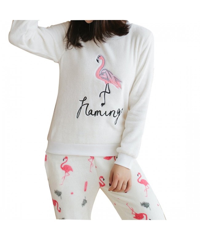 GWELL Cartoon Flamingo Pajamas Sleepwear