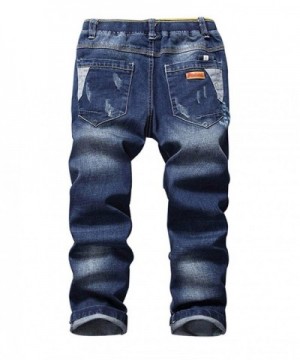 Boys Jeans Distressed Elastic Waist Denim Pants with Rip and Repair ...