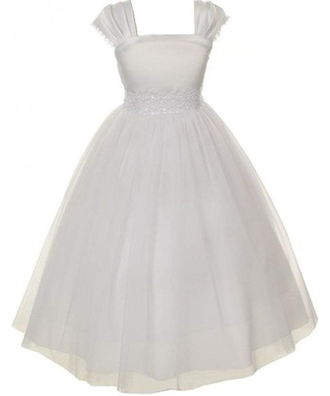 Dreamer Communion Pleated Flowers Dresses