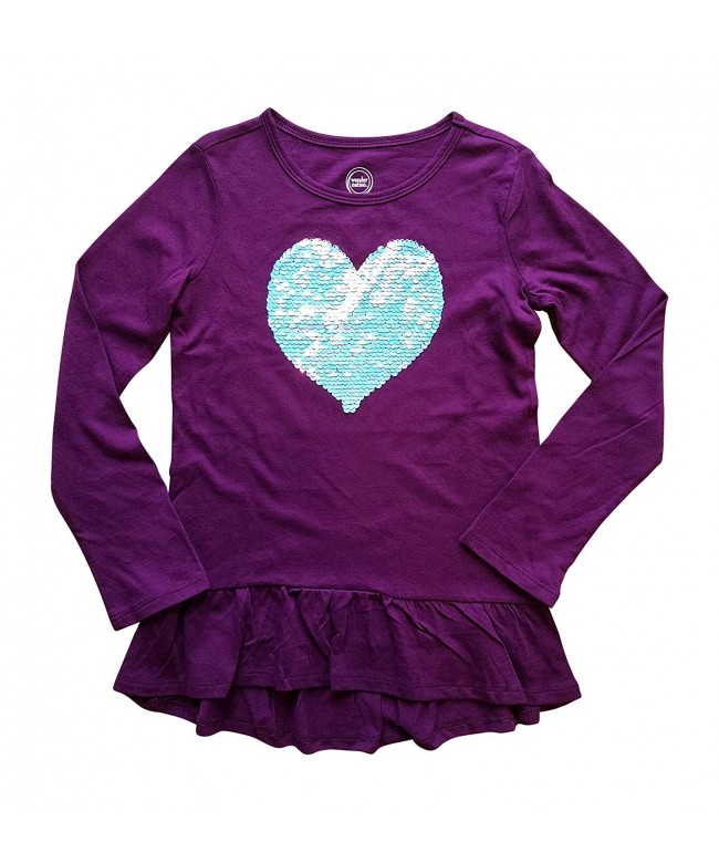 Flippy Sequin Heart Purple Sleeve