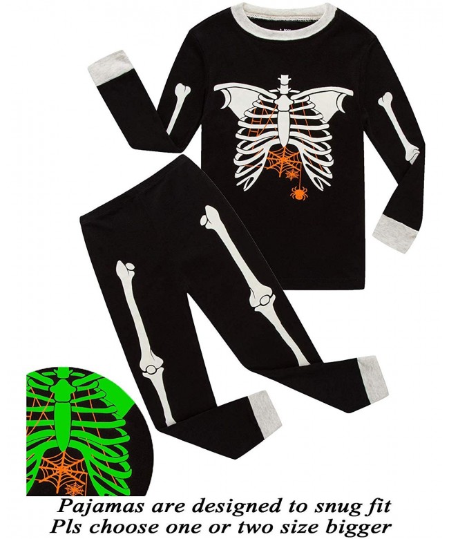 Christmas Pajamas Halloween Skeleton Glow Toddler