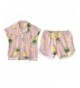 Womens Pineapple Sleeves Pajamas Sleepwear