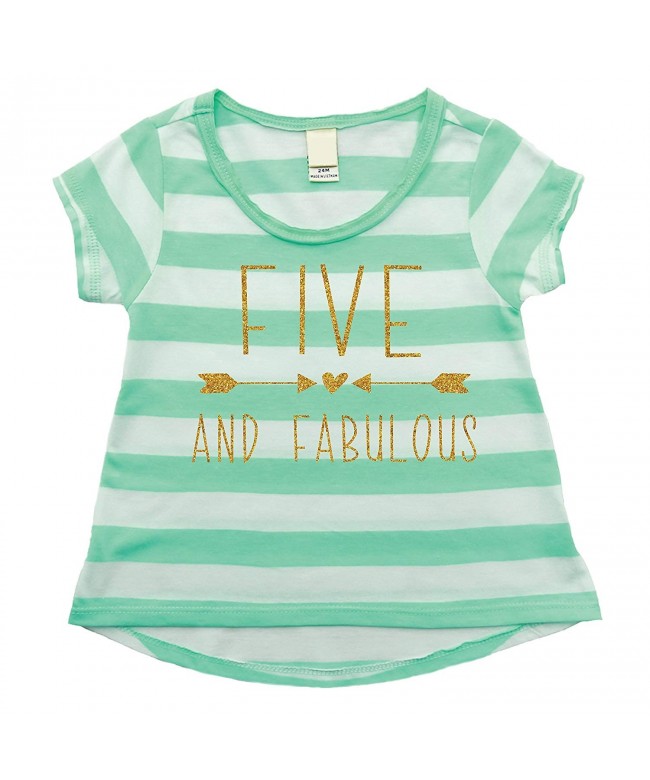 Girl Birthday Shirt Five Fabulous