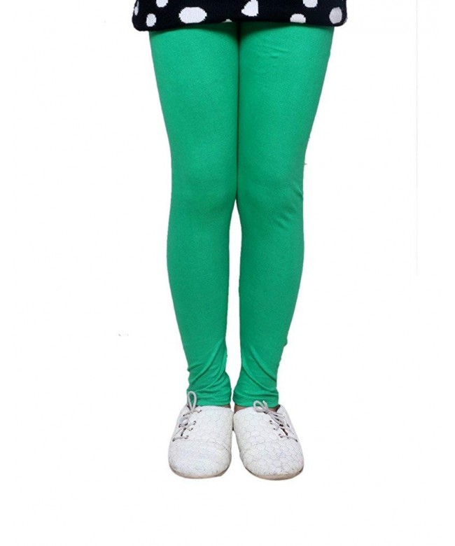 Indistar Girls Super Cotton Leggings_Green