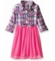 Nannette Girls Dress Ruffled Bodice