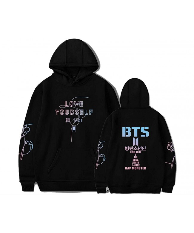 Black, 3XL) Bts Unisex Hooded Sweatshirt Casual Hoodie Cosplay Jacket Top  on OnBuy