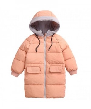 RUI CHENG Girls Mid Long Hooded Puffer