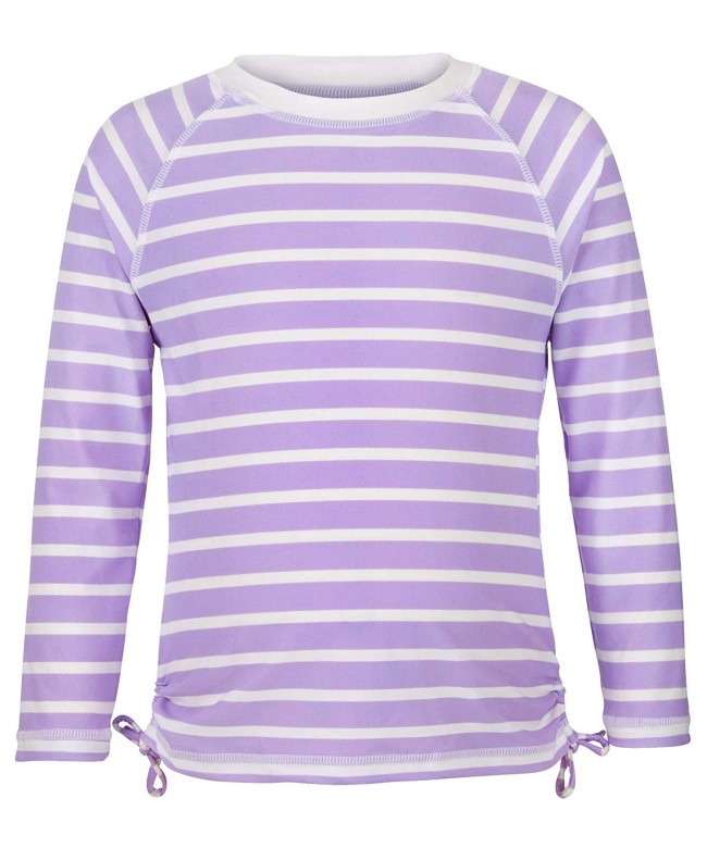 Lavender Stripe Long Sleeve Rash Top - C712E2QUUD1