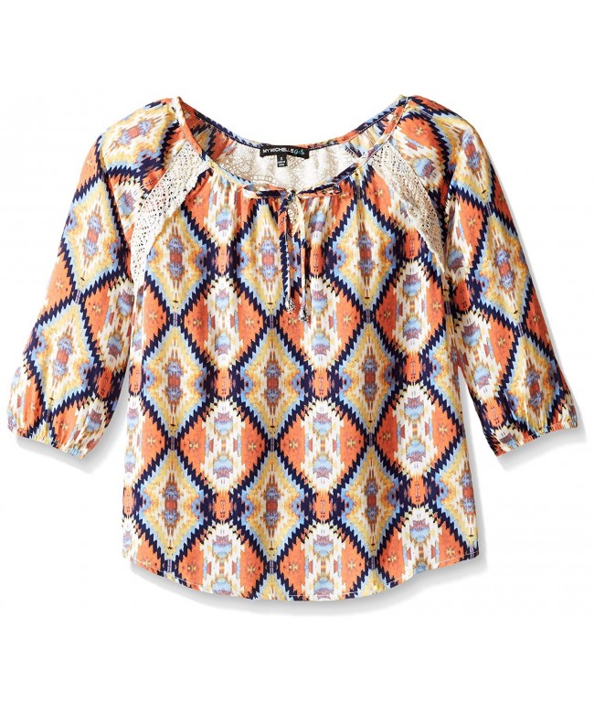 My Michelle Printed Blouse Shoulder