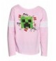 Minecraft Creeper Girls Sleeve Shirt