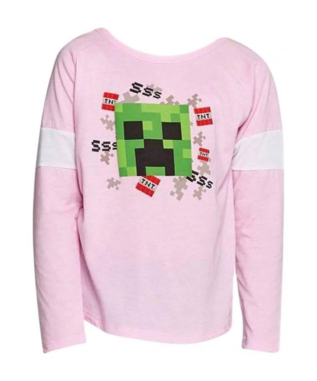 Minecraft Creeper Girls Sleeve Shirt