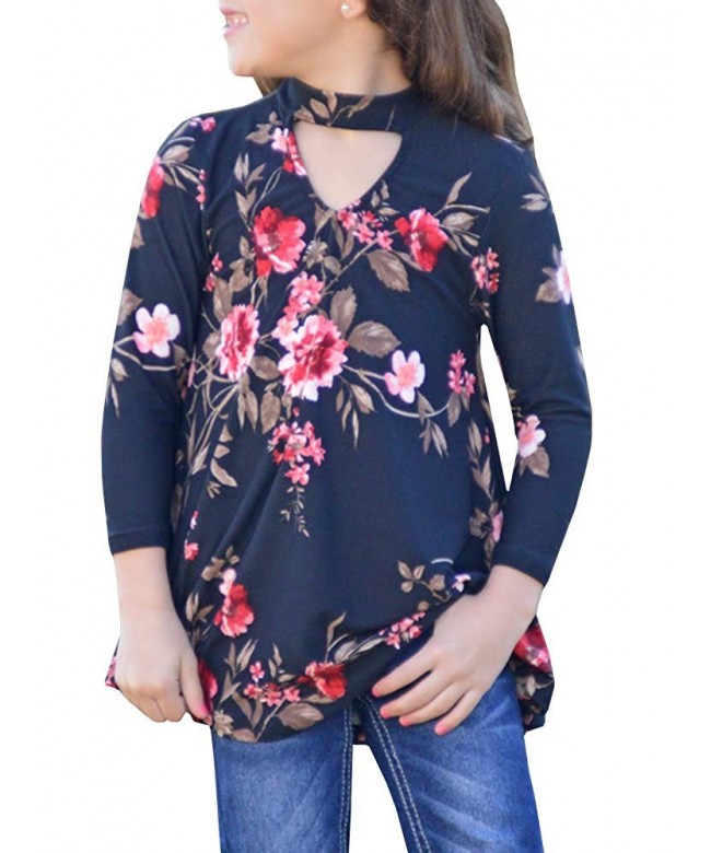 Girls Shirts Floral Blouses Clothes