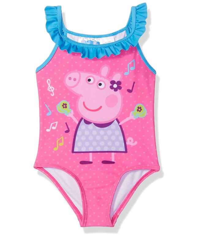 Toddler Girls' Swimsuit - Hot Pink - CL1859E8M98