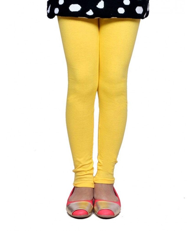 Big Girls' Soft Cotton Leggings (Set Of - 8) - Multi-coloured - C912H6KIQ95