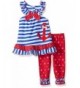 Nannette Girls Toddler Americana Applique