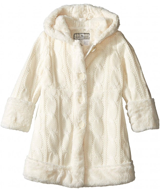 Widgeon Girls Hooded Trimmed Sweater