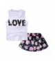 LittleSpring Little Girls Skirt Flower