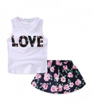 LittleSpring Little Girls Skirt Flower