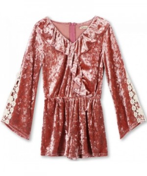 Speechless Flutter Crushed Velvet Romper