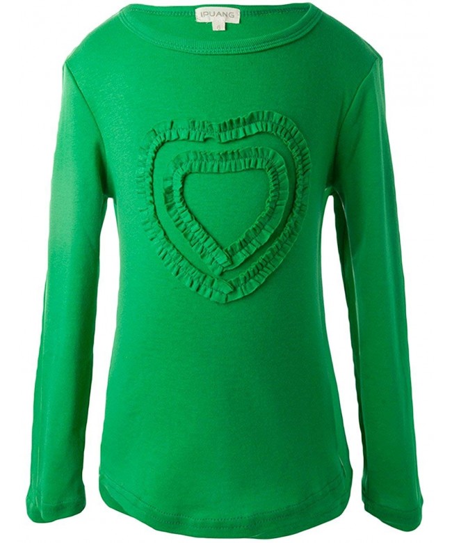 Ipuang Girls Heart Shaped Sleeve T Shirt