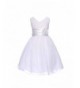 V Neckline Chiffon Flower Girl Dress