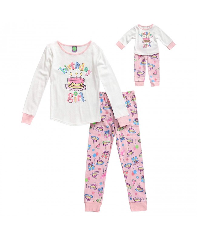 Girls' Snug Fit Sleepwear Set and Matching Doll Outfit - Marshmallow ...