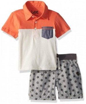 Baby Boys Short Sleeve Shirt and Short Sets - Gray - C61808MW4CL